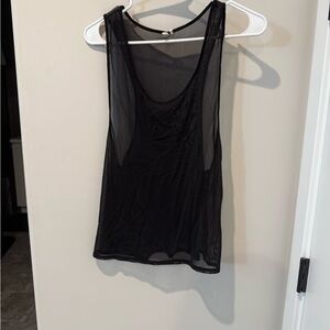 Urban Outfitters Black Sheer Tank Top
